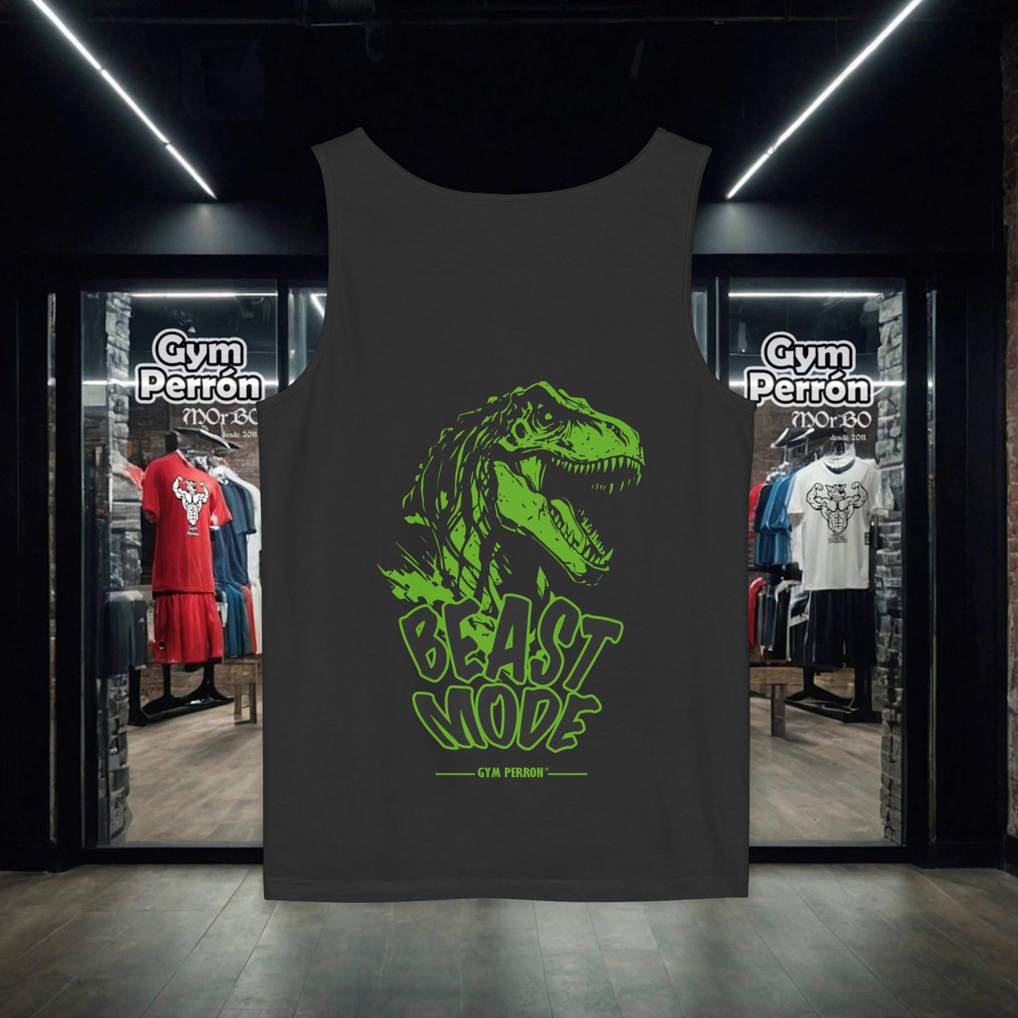 Beast Mode - Xtreme Green - by Gym Perron Unisex Garment-Dyed Tank Top