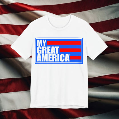 My Great America Logo Blue - Unisex Jersey Short Sleeve Tee