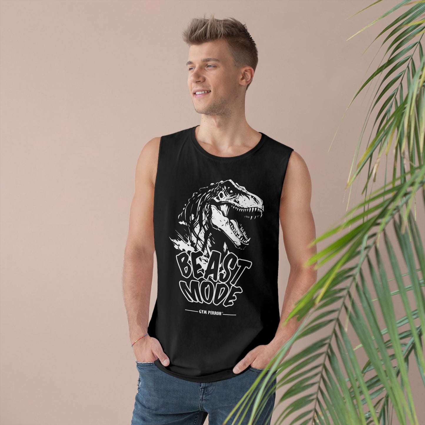 Beast Mode - Xtreme White - by Gym Perron Unisex Barnard Tank