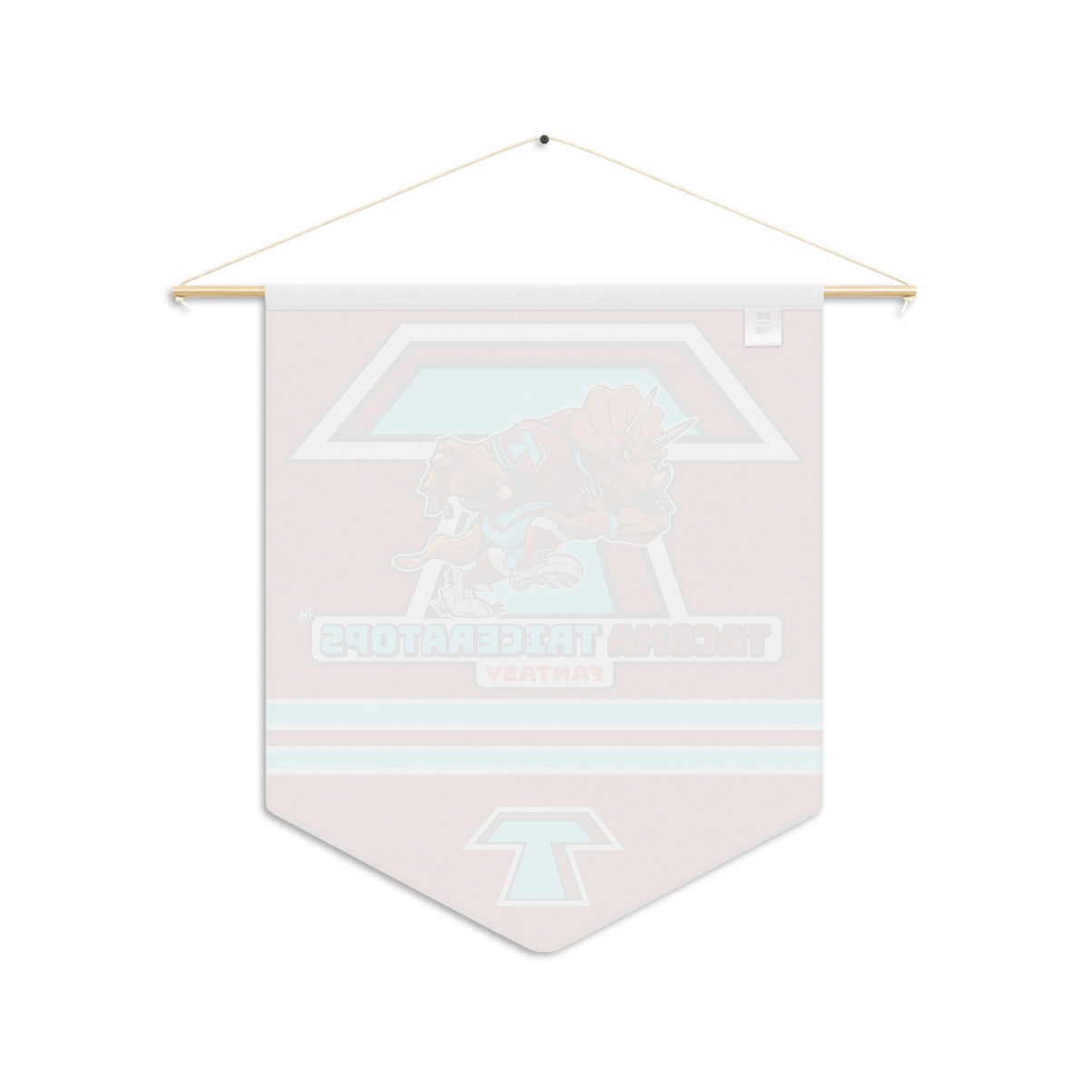 Tacoma Triceratops Pennant — Retro Sports Team Wall Banner