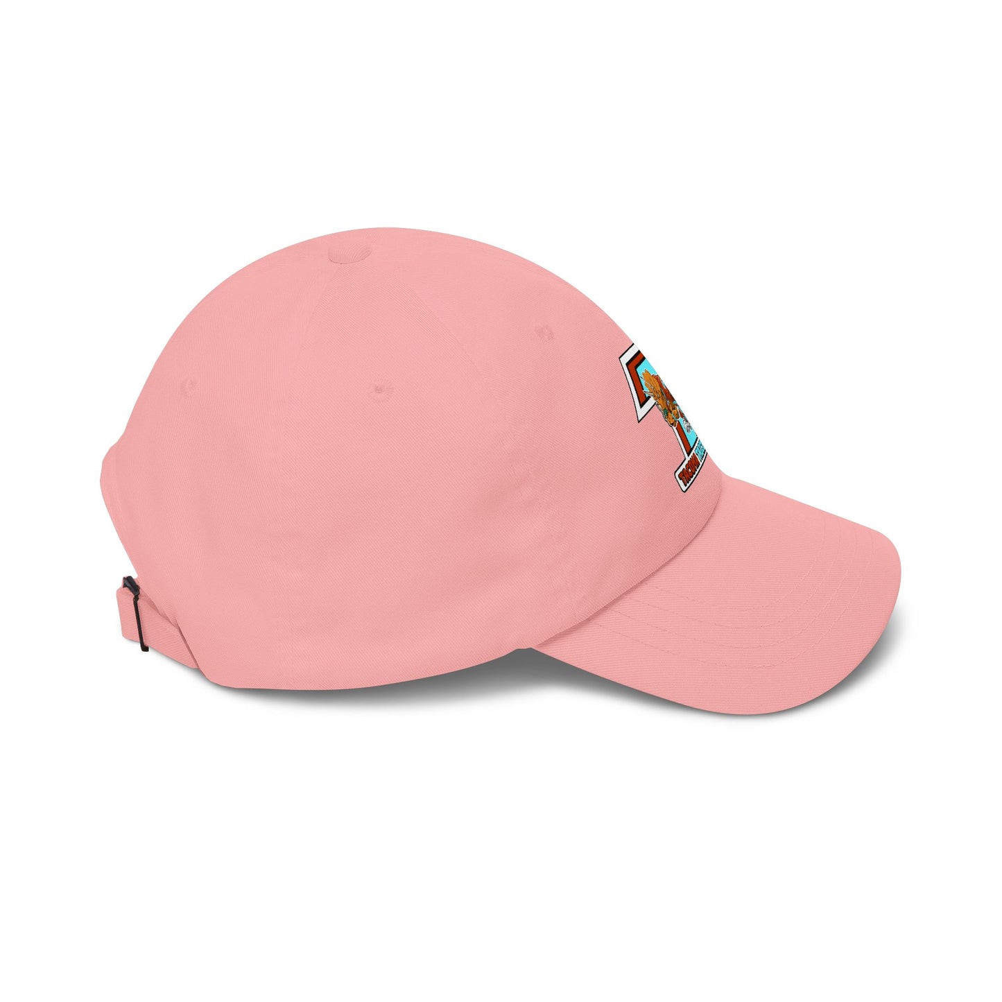 Tacoma Triceratops Dad Cap — Retro Surfing Triceratops Embroidered Hat Designed by Yorch Enciso