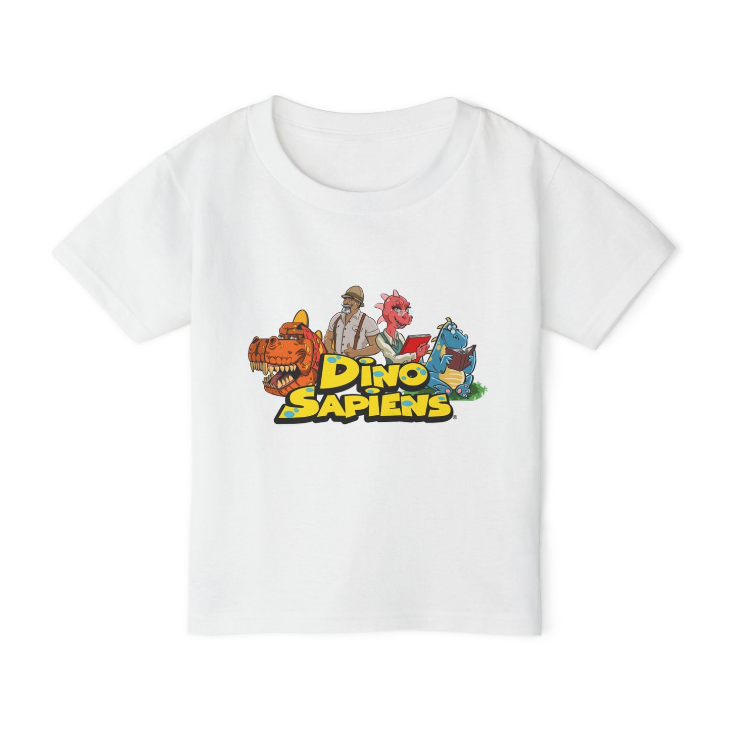 DinoSapiens Logo with Characters  by MundoMonito Heavy Cotton™ Toddler T-shirt