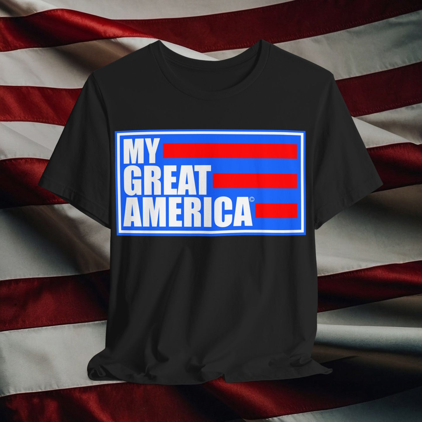 My Great America Logo Blue - Unisex Jersey Short Sleeve Tee