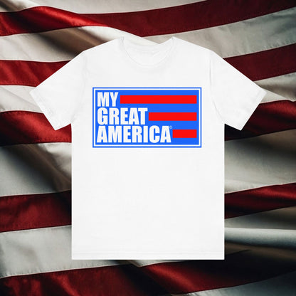 My Great America Logo Blue - Unisex Jersey Short Sleeve Tee