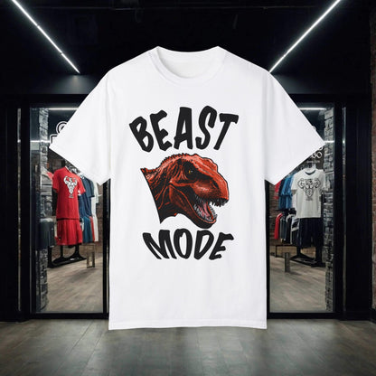 Beast Mode Red T-Rex - Gym Perrón Unisex Garment-Dyed T-shirt