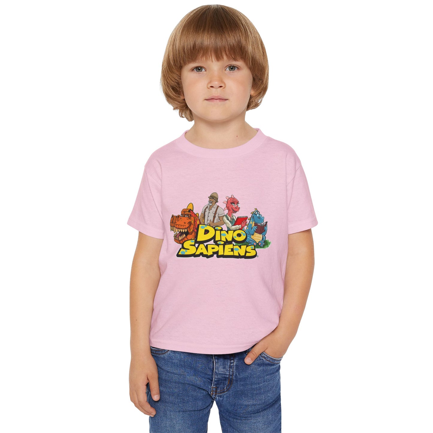 DinoSapiens Logo with Characters  by MundoMonito Heavy Cotton™ Toddler T-shirt