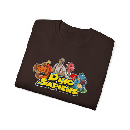 DinoSapiens Logo with Characters by MundoMonito Unisex Ultra Cotton Tee