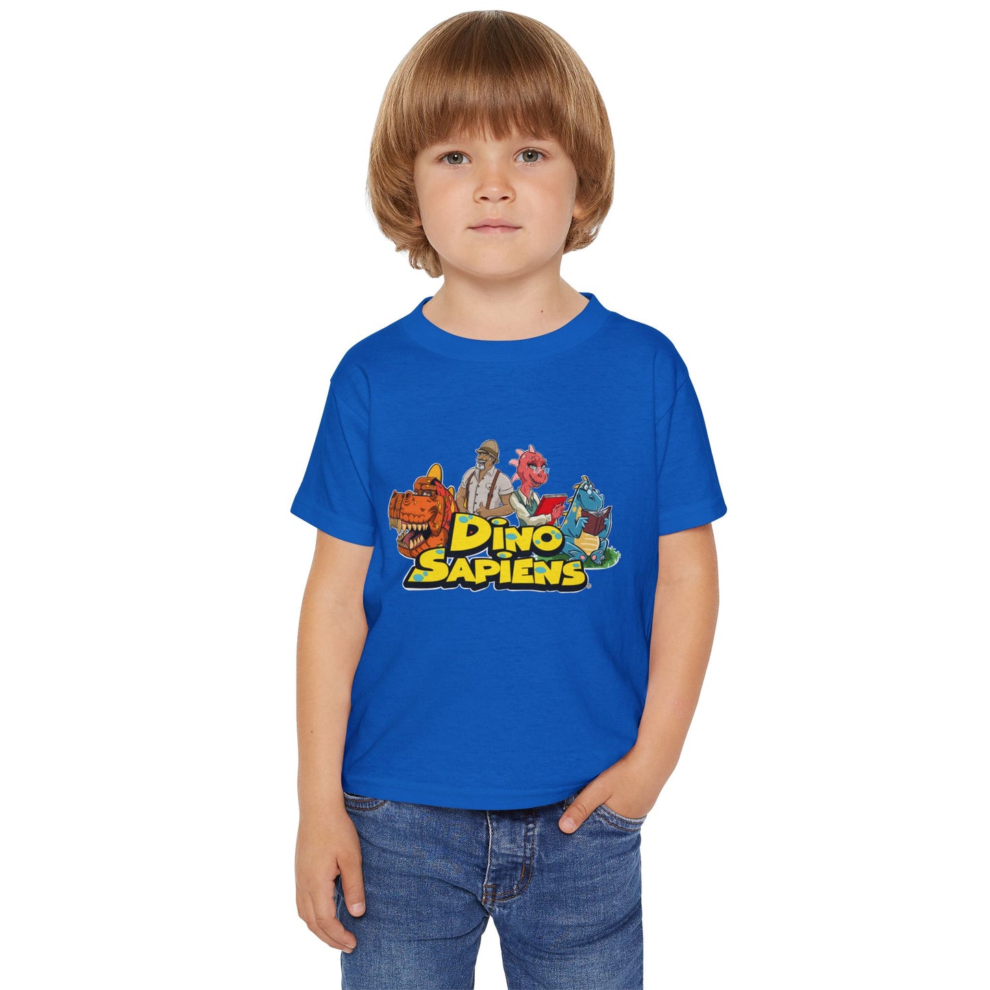 DinoSapiens Logo with Characters  by MundoMonito Heavy Cotton™ Toddler T-shirt