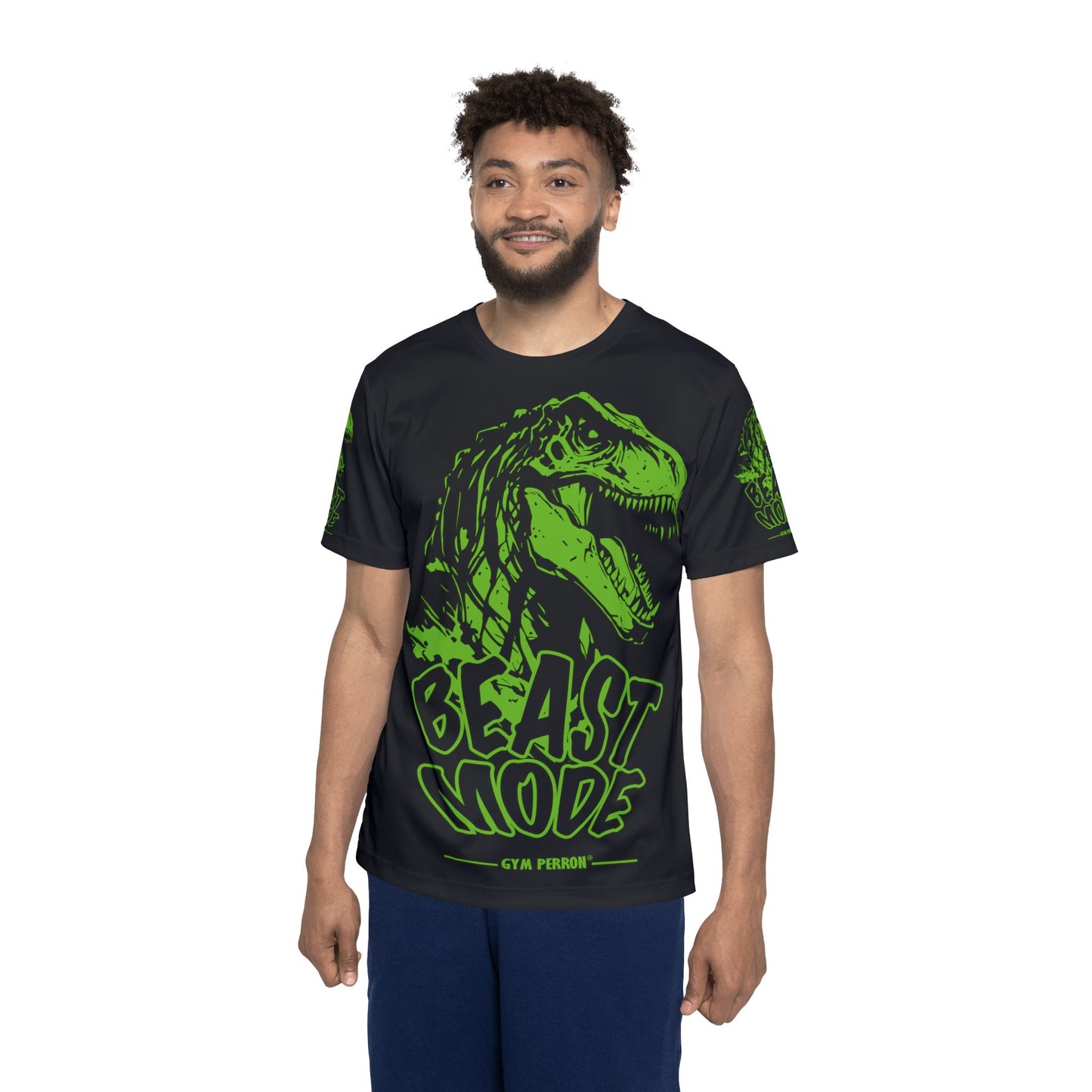 Beast Mode - Full T Rex - Gym Perron Men's Sports Jersey (AOP)