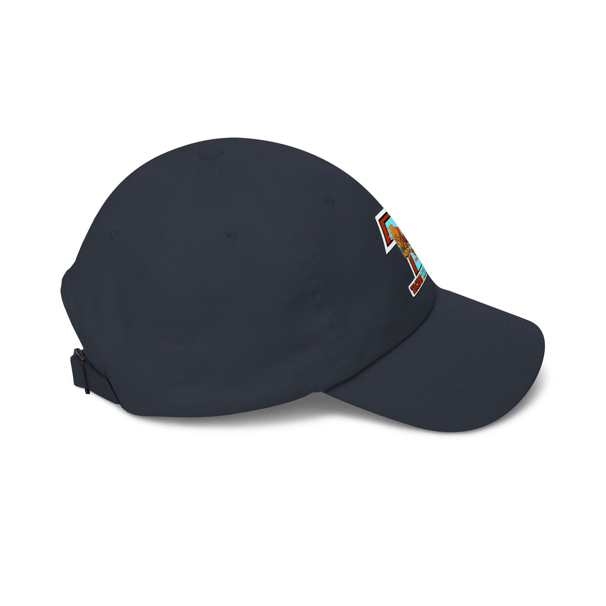 Tacoma Triceratops Dad Cap — Retro Surfing Triceratops Embroidered Hat Designed by Yorch Enciso