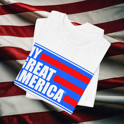 My Great America Logo Blue - Unisex Jersey Short Sleeve Tee