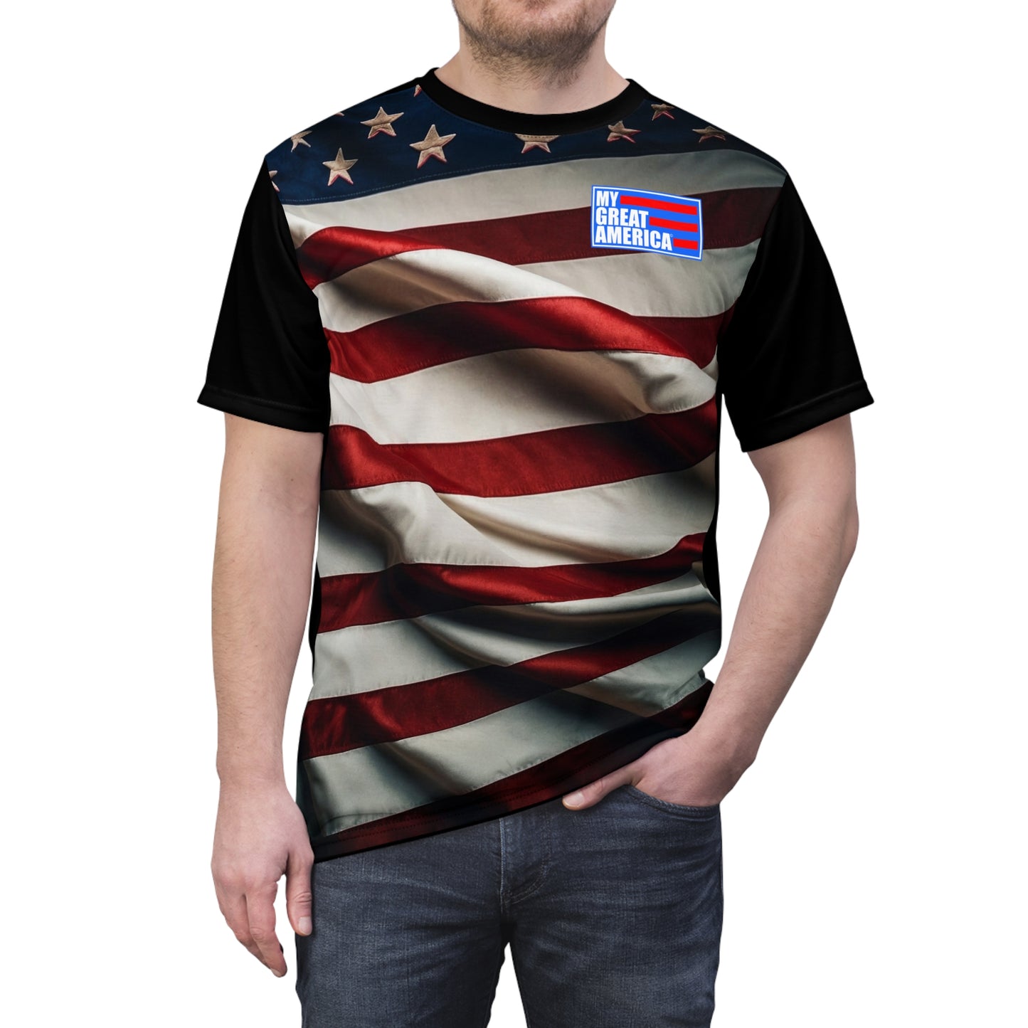 Flag - My Great America - Unisex Cut & Sew Tee (AOP)