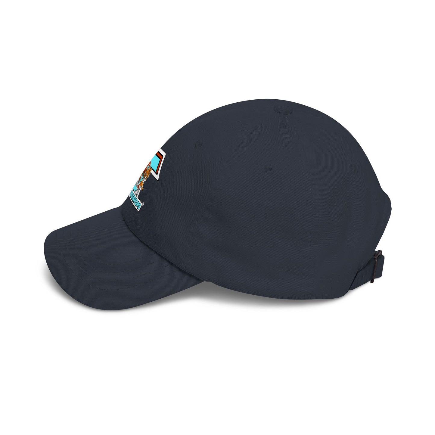 Tacoma Triceratops Dad Cap — Retro Surfing Triceratops Embroidered Hat Designed by Yorch Enciso