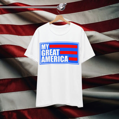 My Great America Logo Blue - Unisex Jersey Short Sleeve Tee