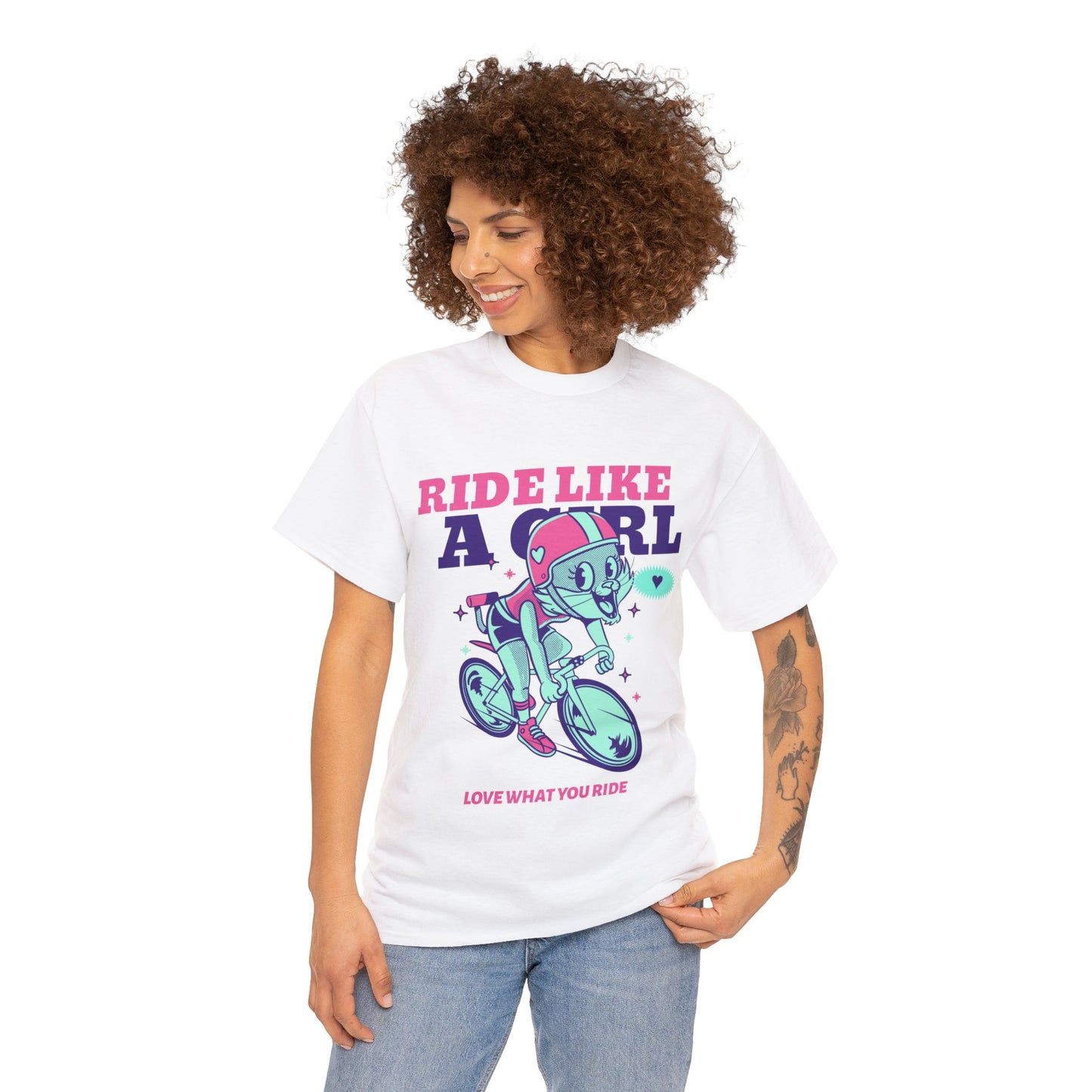 Ride like a Girl - Unisex Heavy Cotton Tee