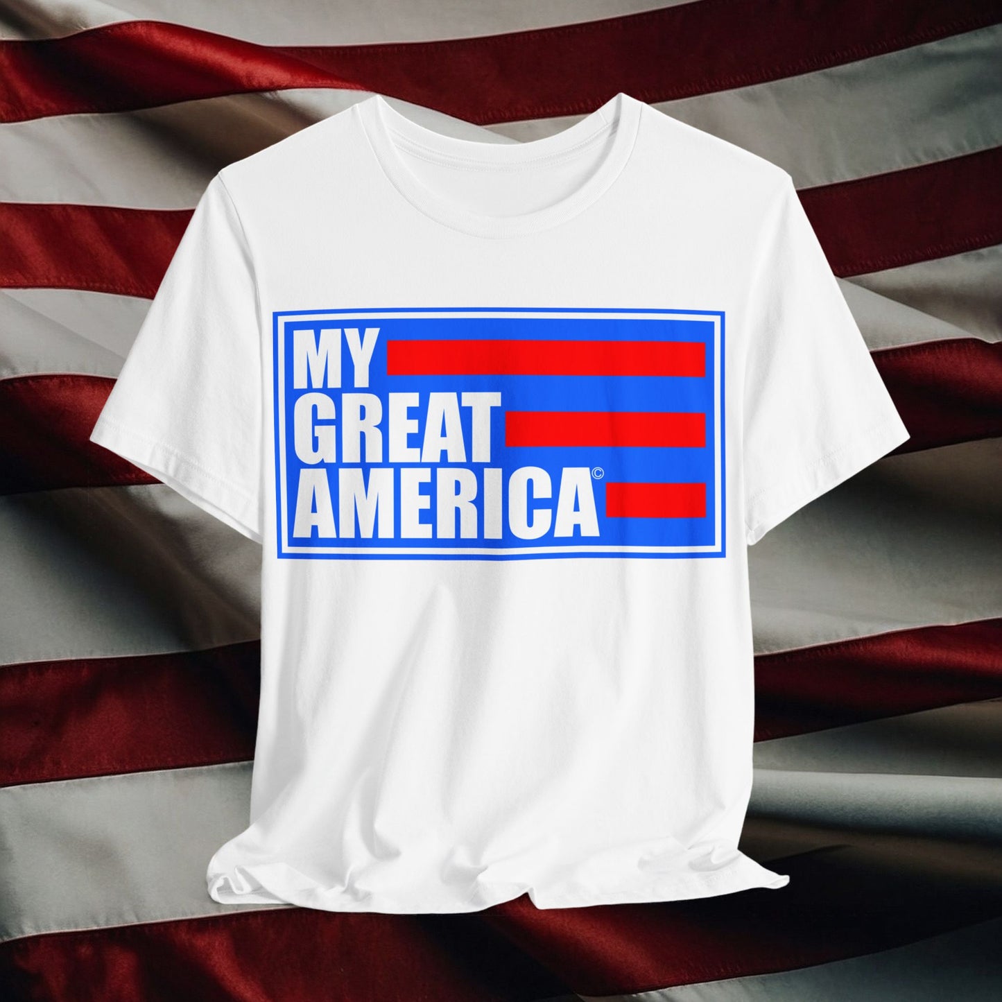 My Great America Logo Blue - Unisex Jersey Short Sleeve Tee