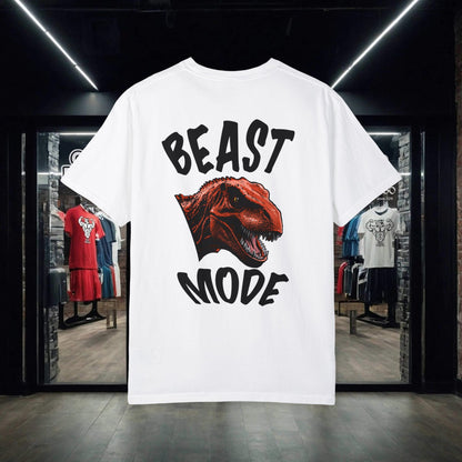 Beast Mode Red T-Rex - Gym Perrón Unisex Garment-Dyed T-shirt