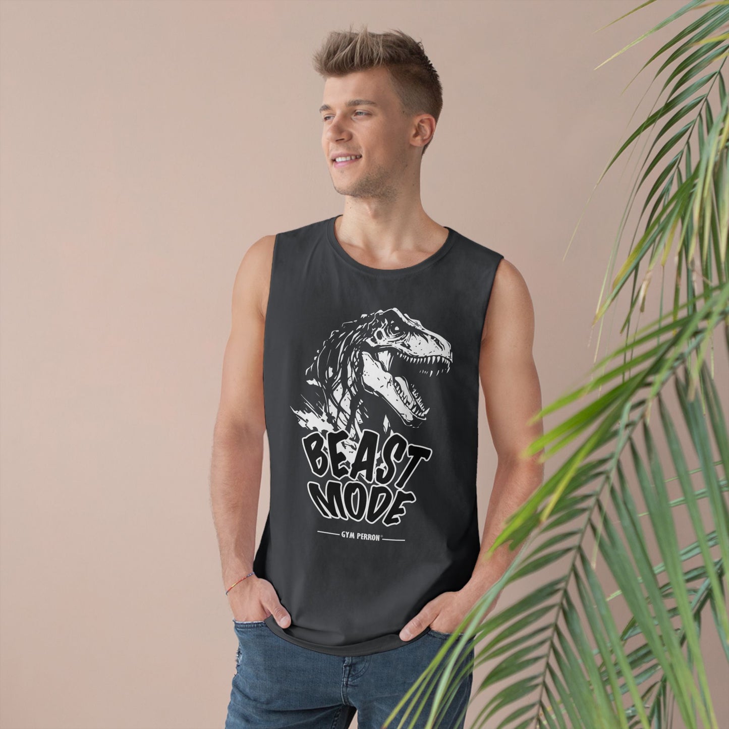 Beast Mode - Xtreme White - by Gym Perron Unisex Barnard Tank