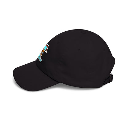 Tacoma Triceratops Dad Cap — Retro Surfing Triceratops Embroidered Hat Designed by Yorch Enciso