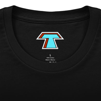 Tacoma Triceratops Football Mascot Tee — Retro Sports Dino Graphic T-Shirt. Designed by Yorch Enciso