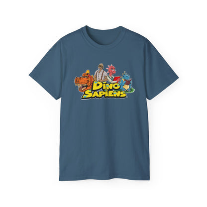 DinoSapiens Logo with Characters by MundoMonito Unisex Ultra Cotton Tee