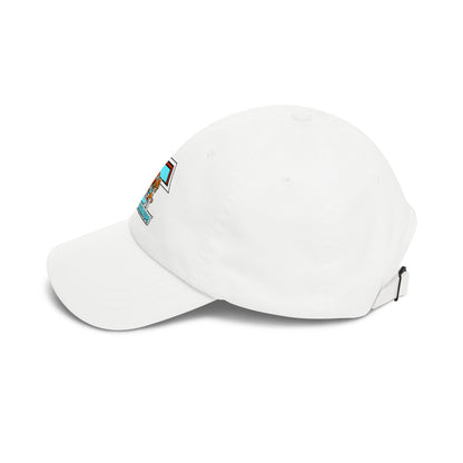 Tacoma Triceratops Dad Cap — Retro Surfing Triceratops Embroidered Hat Designed by Yorch Enciso