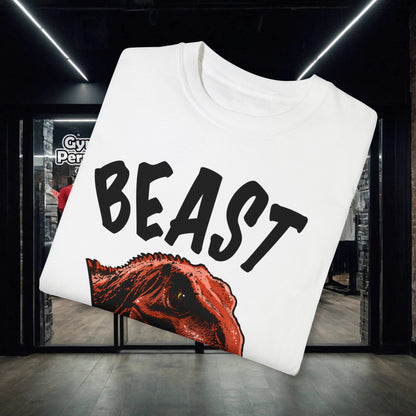 Beast Mode Red T-Rex - Gym Perrón Unisex Garment-Dyed T-shirt