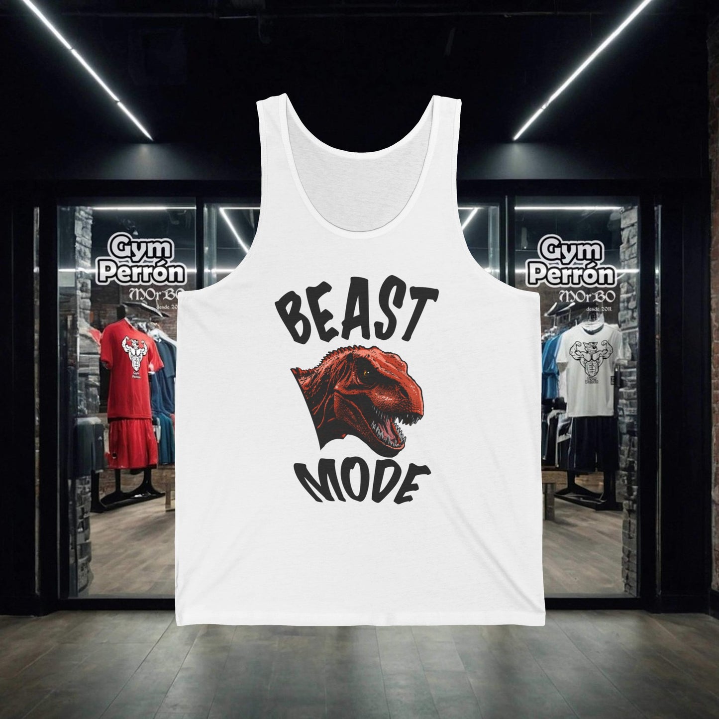 Beast Mode Red T-Rex - Gym Perrón ' Unisex Jersey Tank