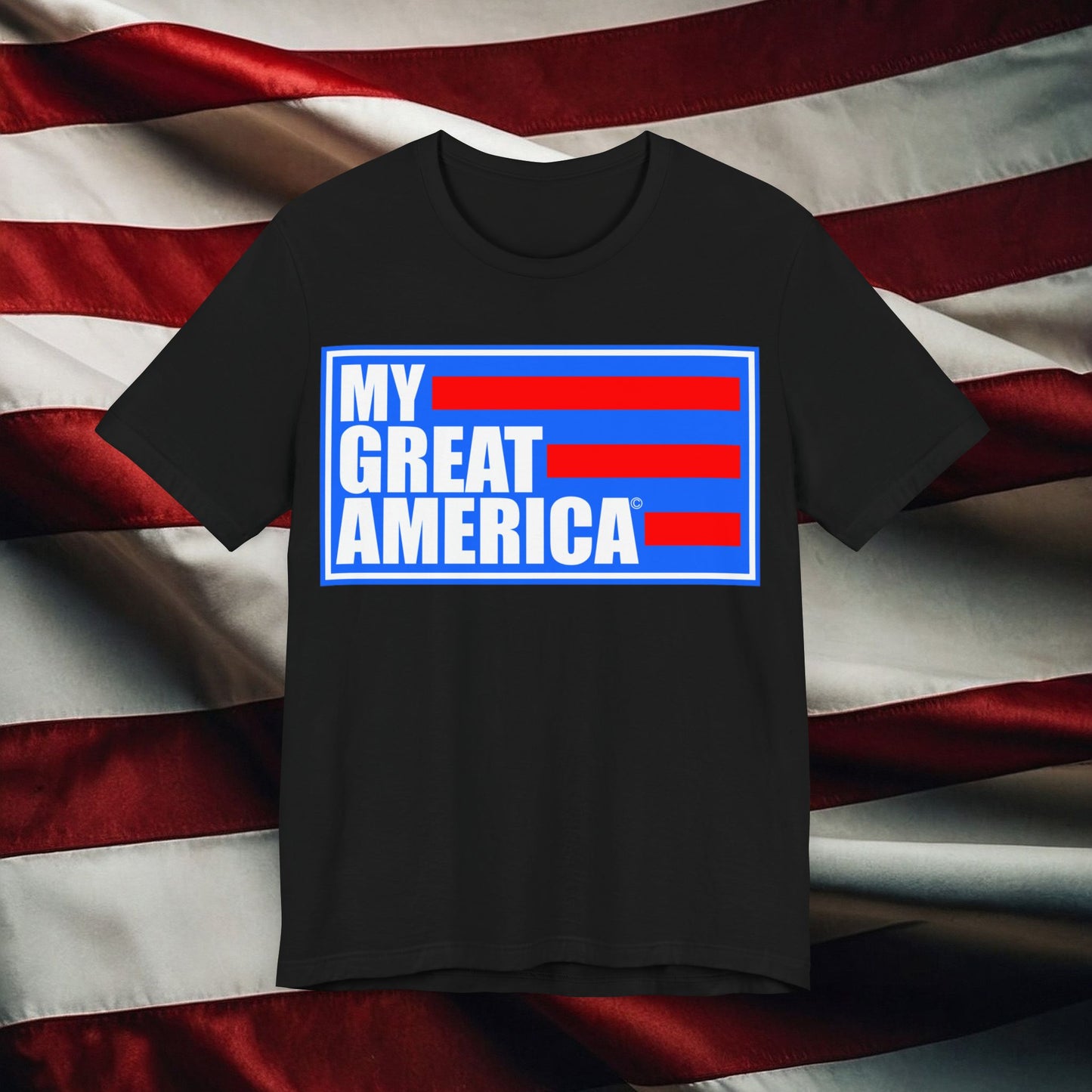 My Great America Logo Blue - Unisex Jersey Short Sleeve Tee