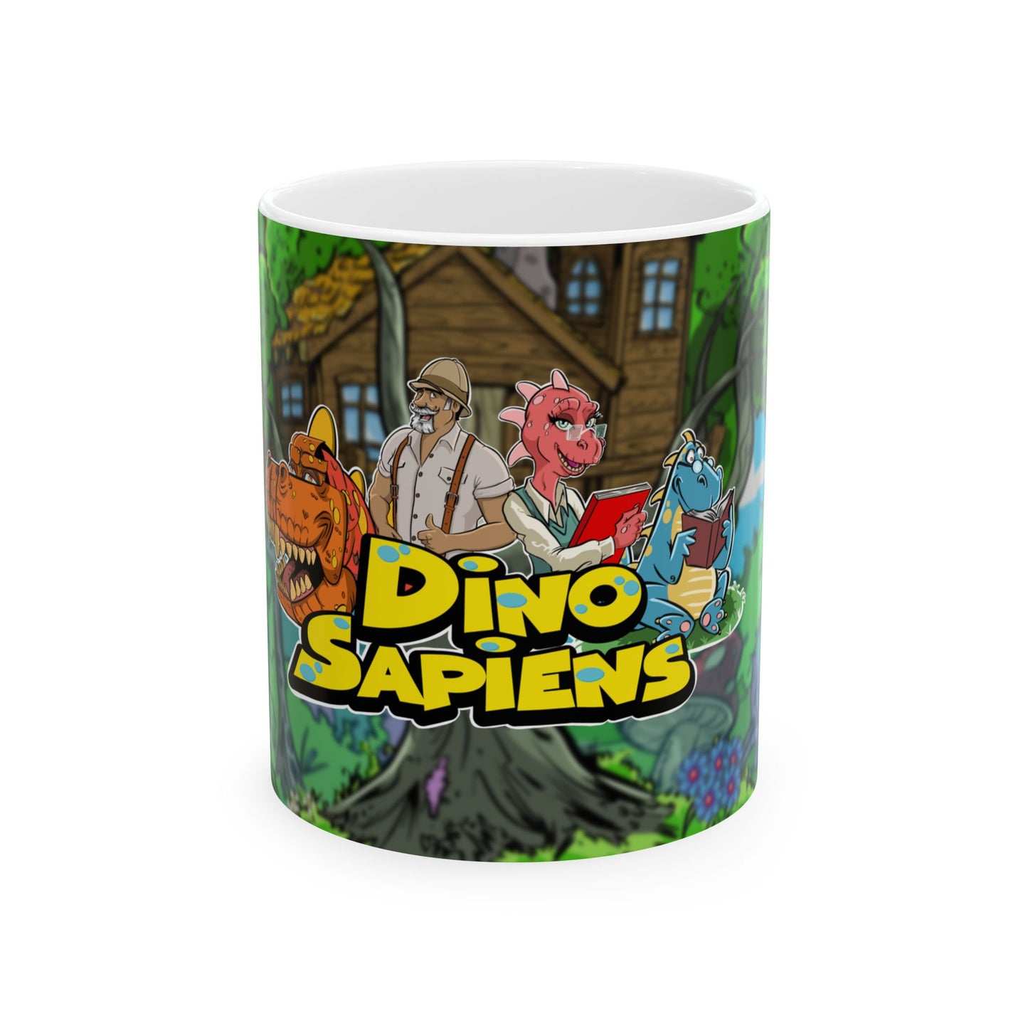 DinoSapiens Ceramic Mug, (11oz, 15oz) by MundoMonito