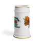 Tacoma Triceratops Beer Stein Mug – Retro Mascot Craft Beer Stein Designed by Yorch Enciso