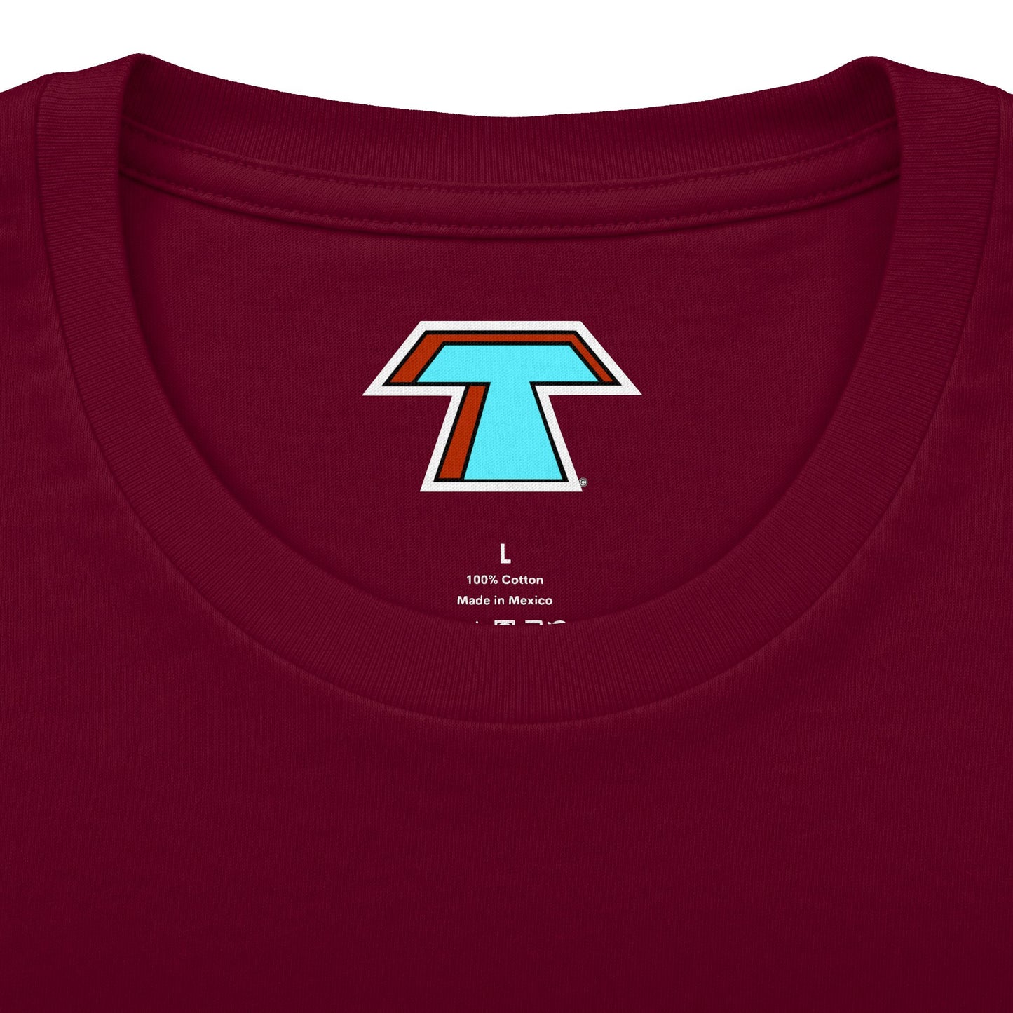 Tacoma Triceratops Football Mascot Tee — Retro Sports Dino Graphic T-Shirt. Designed by Yorch Enciso