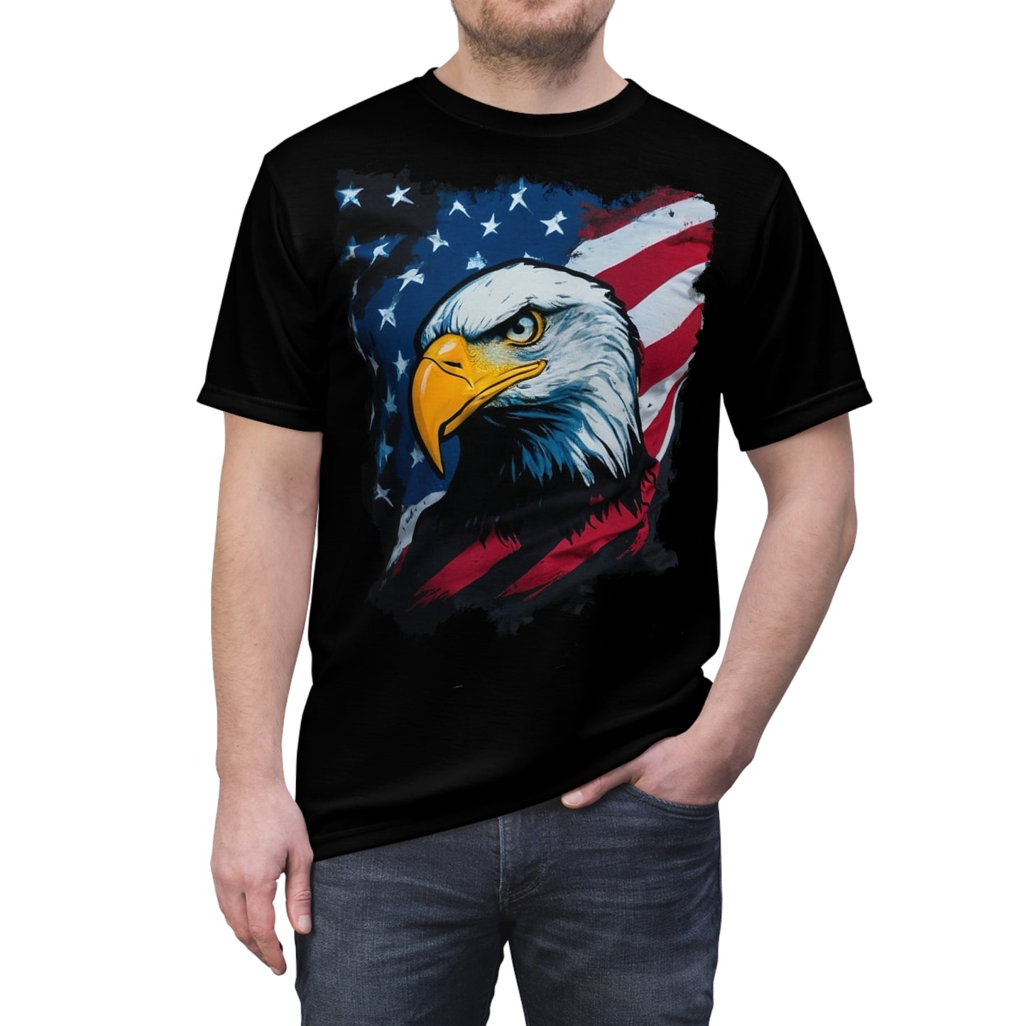 Proud Eagle - My Great America - Unisex Cut & Sew Tee (AOP)