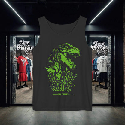 Beast Mode - Xtreme Green - by Gym Perron Unisex Garment-Dyed Tank Top