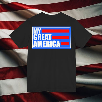 My Great America Logo Blue - Unisex Jersey Short Sleeve Tee