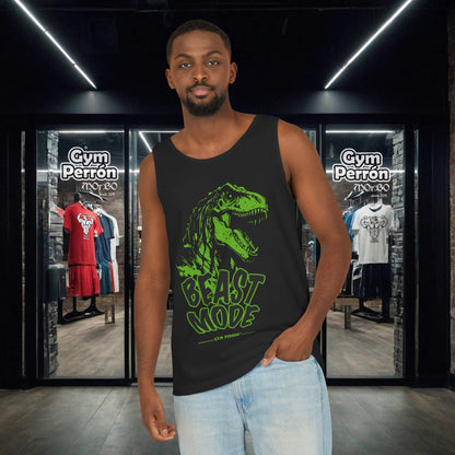 Beast Mode - Xtreme Green - by Gym Perron Unisex Garment-Dyed Tank Top