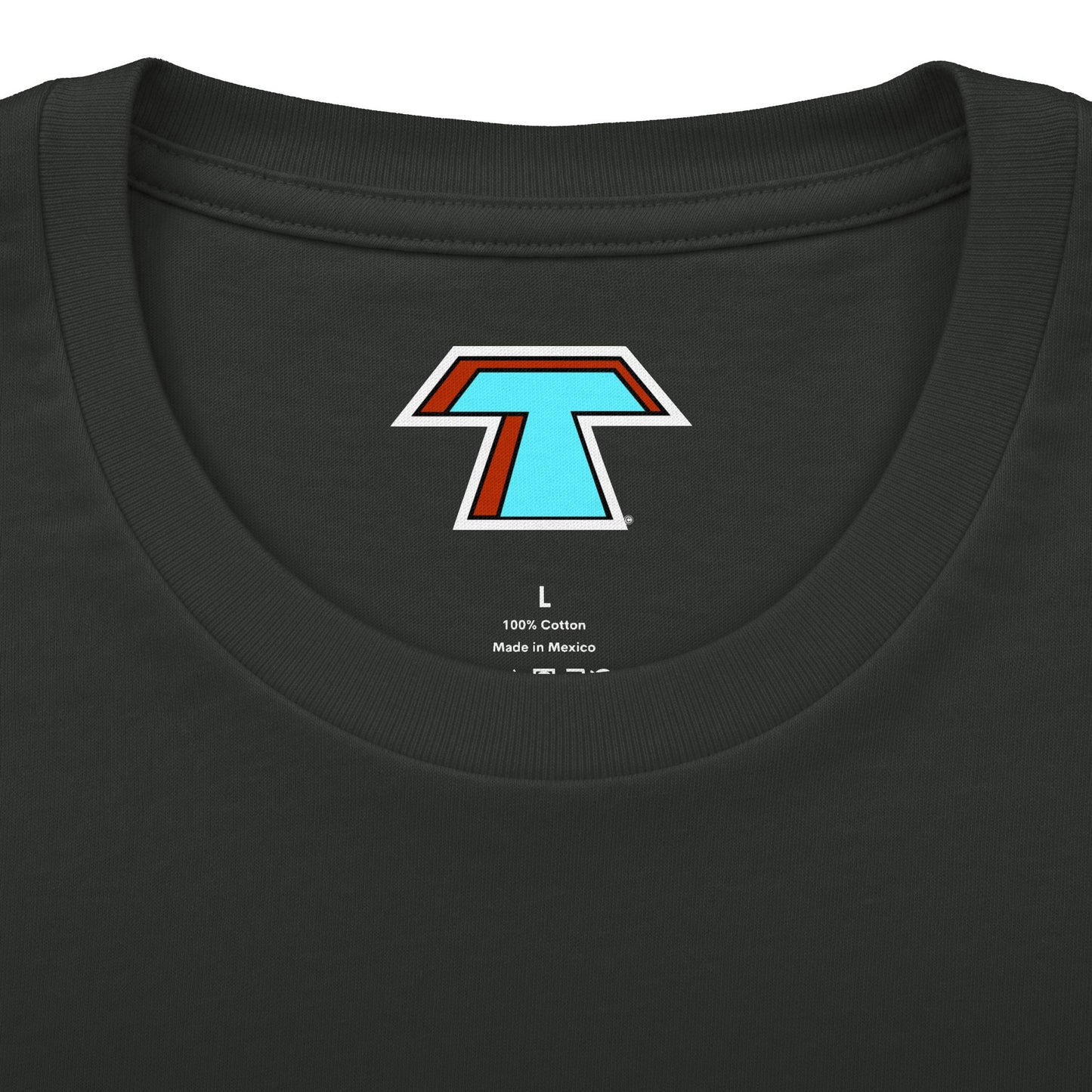 Tacoma Triceratops Football Mascot Tee — Retro Sports Dino Graphic T-Shirt. Designed by Yorch Enciso