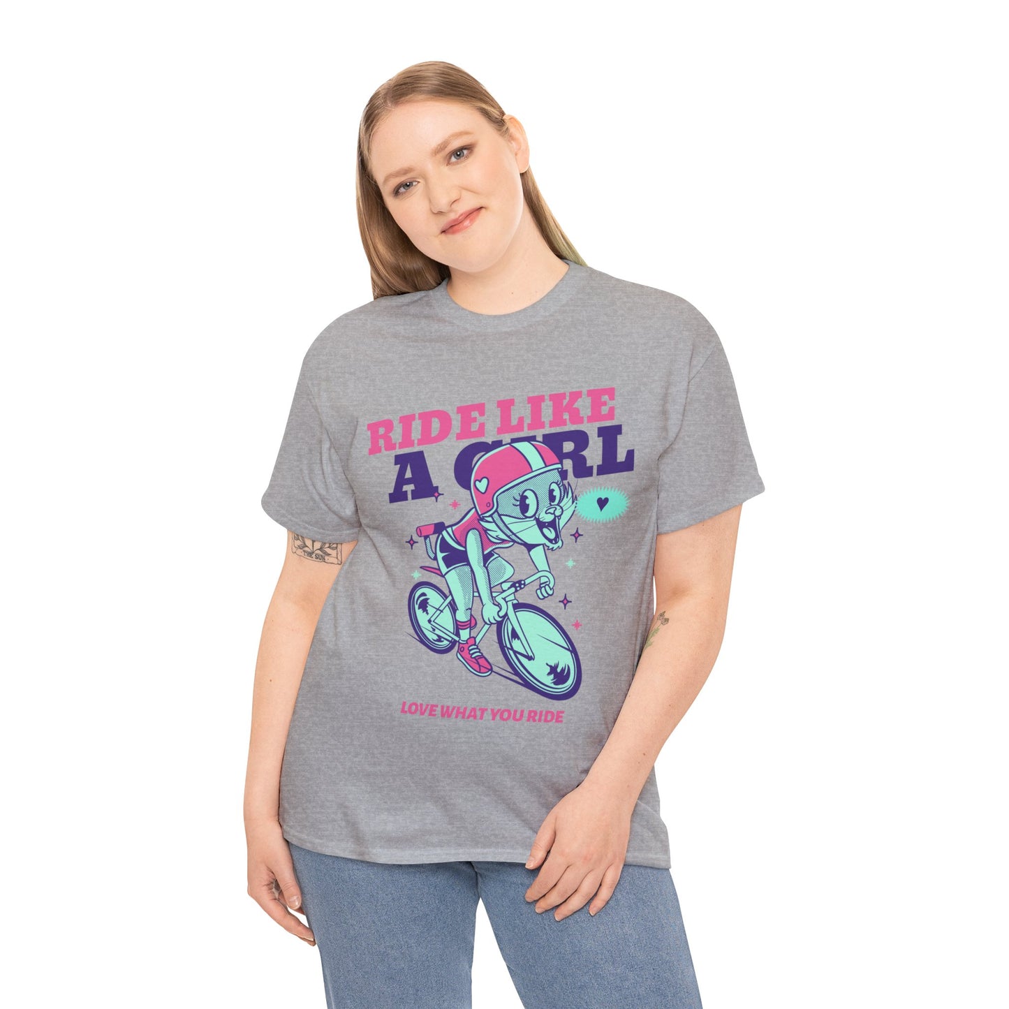 Ride like a Girl - Unisex Heavy Cotton Tee