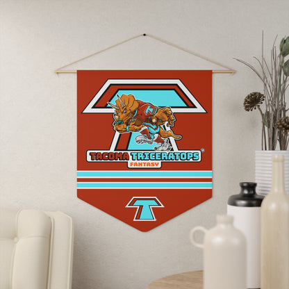 Tacoma Triceratops Pennant — Retro Sports Team Wall Banner