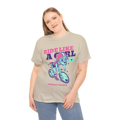 Ride like a Girl - Unisex Heavy Cotton Tee