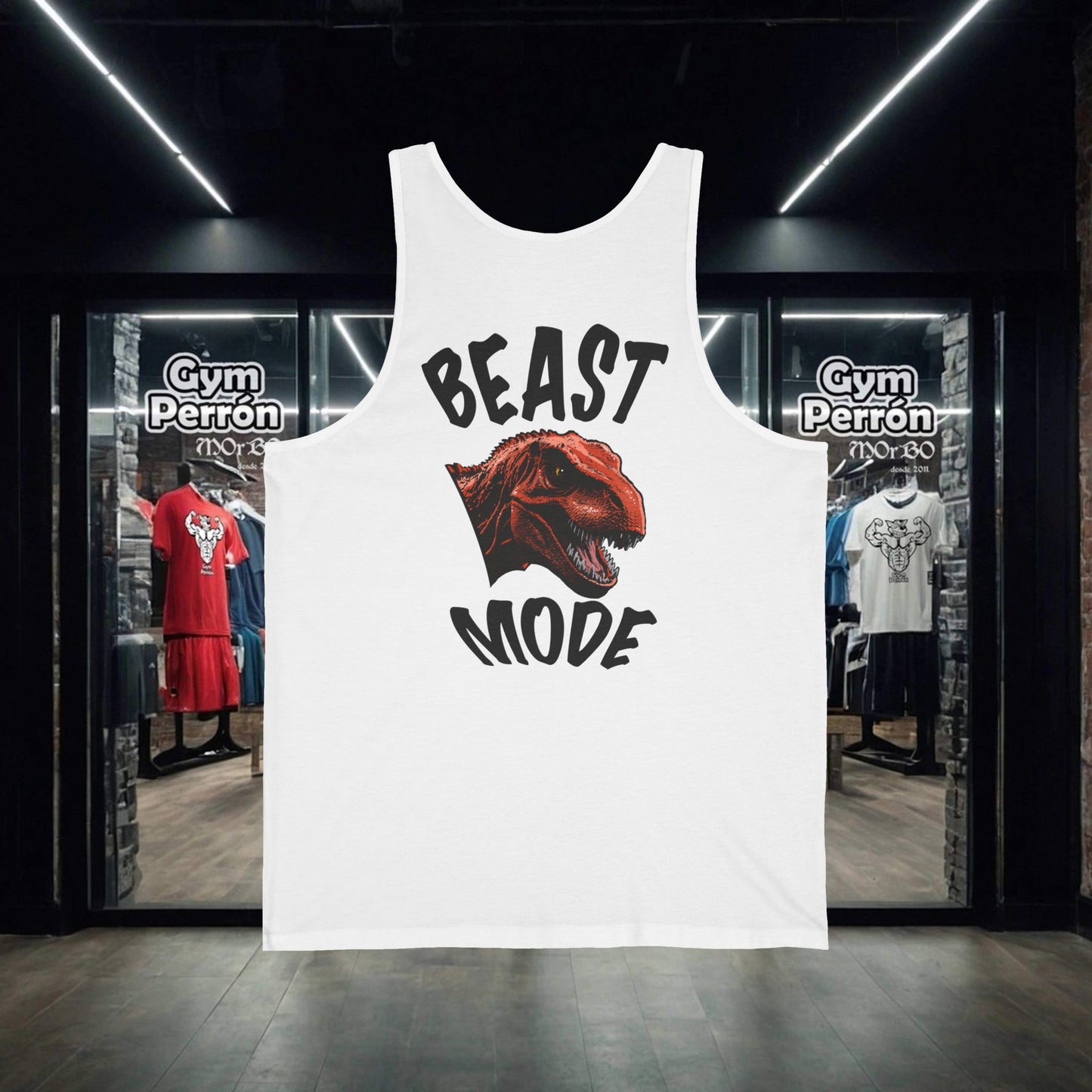 Beast Mode Red T-Rex - Gym Perrón ' Unisex Jersey Tank