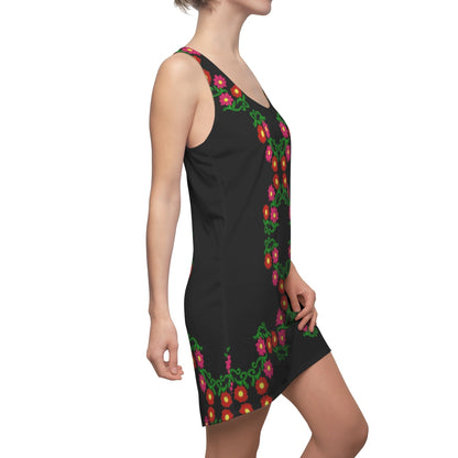 Black Spring Spirit Magic Whisper - Women's Cut & Sew Racerback Dress