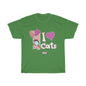 Julia Cat I Love Cats 2- Unisex Heavy Cotton Tee