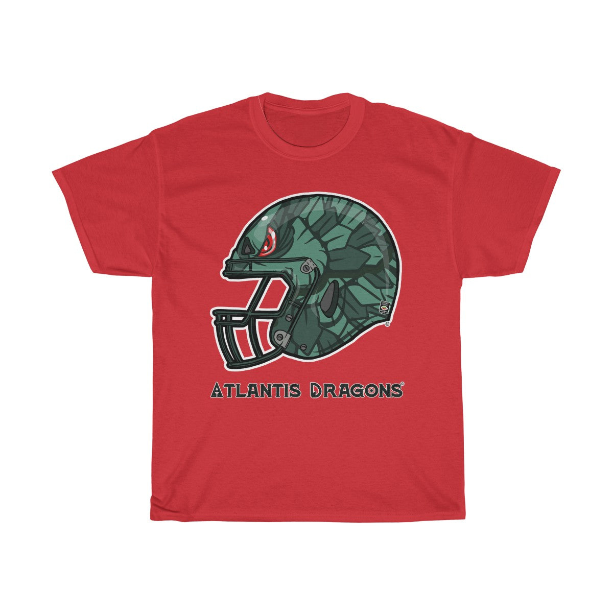 Atlantis Dragons helmet Fantasy - Unisex Heavy Cotton Tee