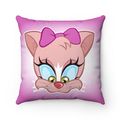 Julia Cat - Spun Polyester Square Pillow