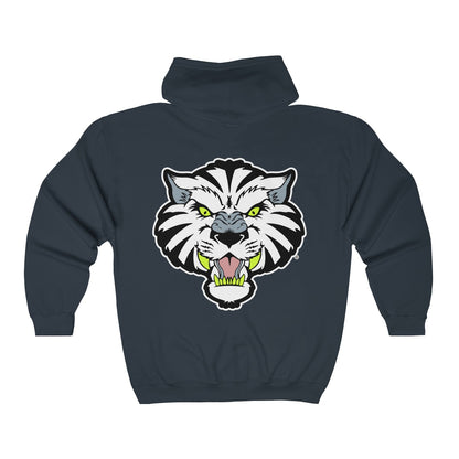 White Tigers Fantasy - Unisex Heavy Blend™ Full Zip Hooded Sweatshirt