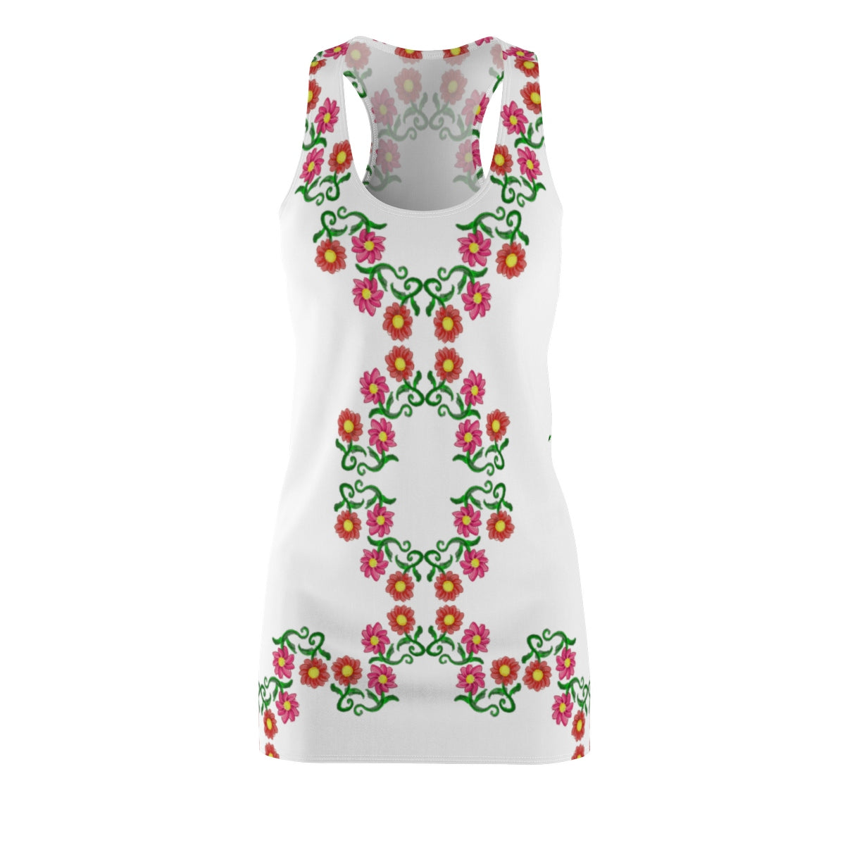 White Spring Spirit Magic Whisper - Women's Cut & Sew Racerback Dress