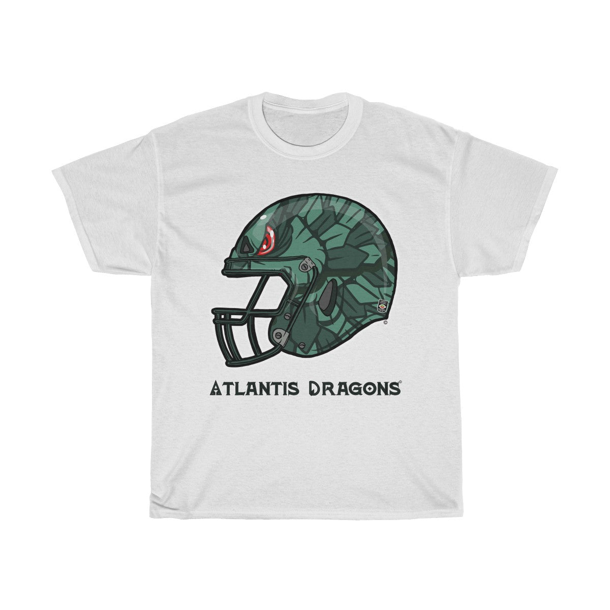 Atlantis Dragons helmet Fantasy - Unisex Heavy Cotton Tee