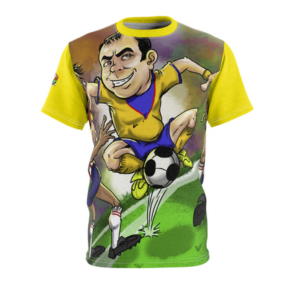 Ídolo Amarillo SporToonz - Unisex AOP Cut & Sew Tee