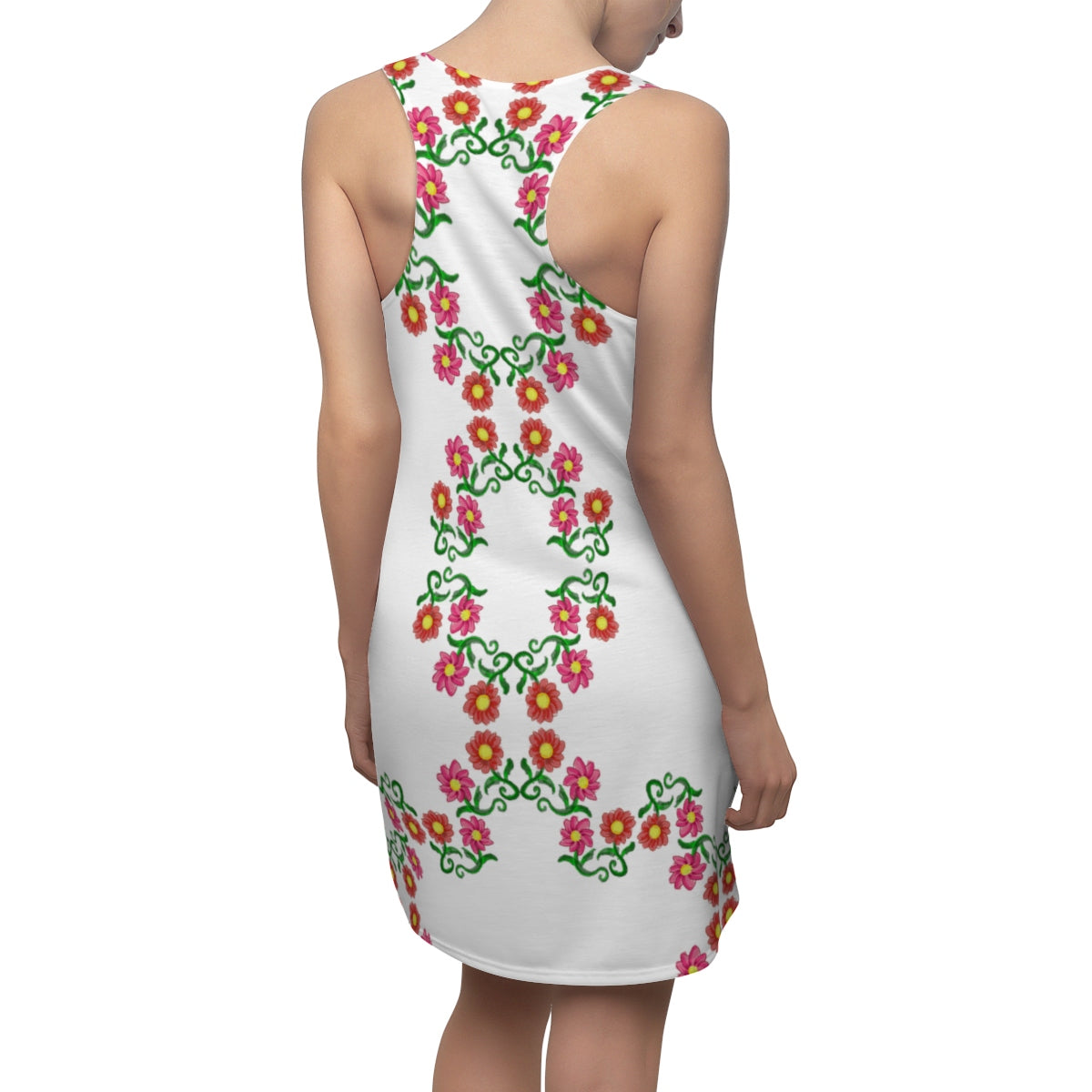 White Spring Spirit Magic Whisper - Women's Cut & Sew Racerback Dress